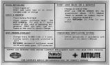 Pegatina Especificaciones de servicio