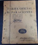 Tarifa oficial de reparacion Ford