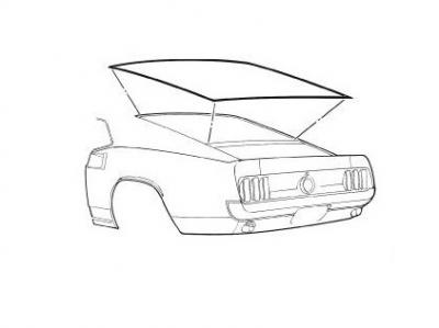 Goma luna trasera fastback