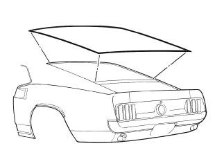 Goma luna trasera fastback