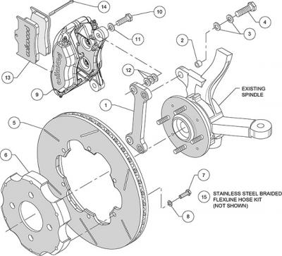 Kit frenos Wilwood Civic doble piston Wilwood 1988 2000