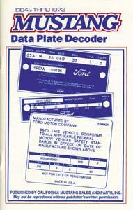 Mustang Plate Decoder