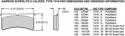 Pinza radial Superlite 6 pistones Wilwood 0000 0000