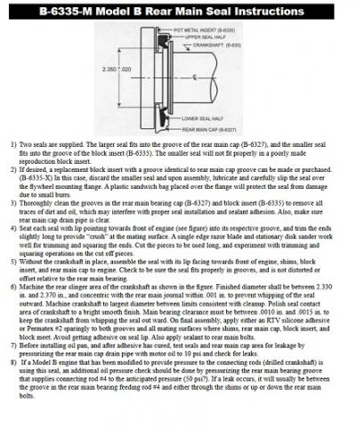 Reten trasero motor B Ford A 1928 1931