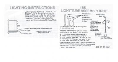 Set iluminacion cuenta revoluciones Ford A 1928 1931