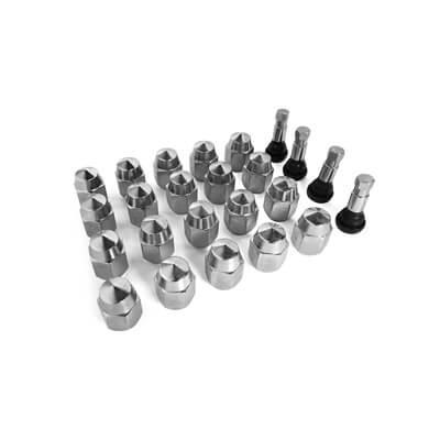 Set tuercas y valvulas acero PREMIUM